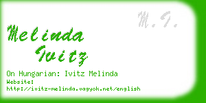 melinda ivitz business card